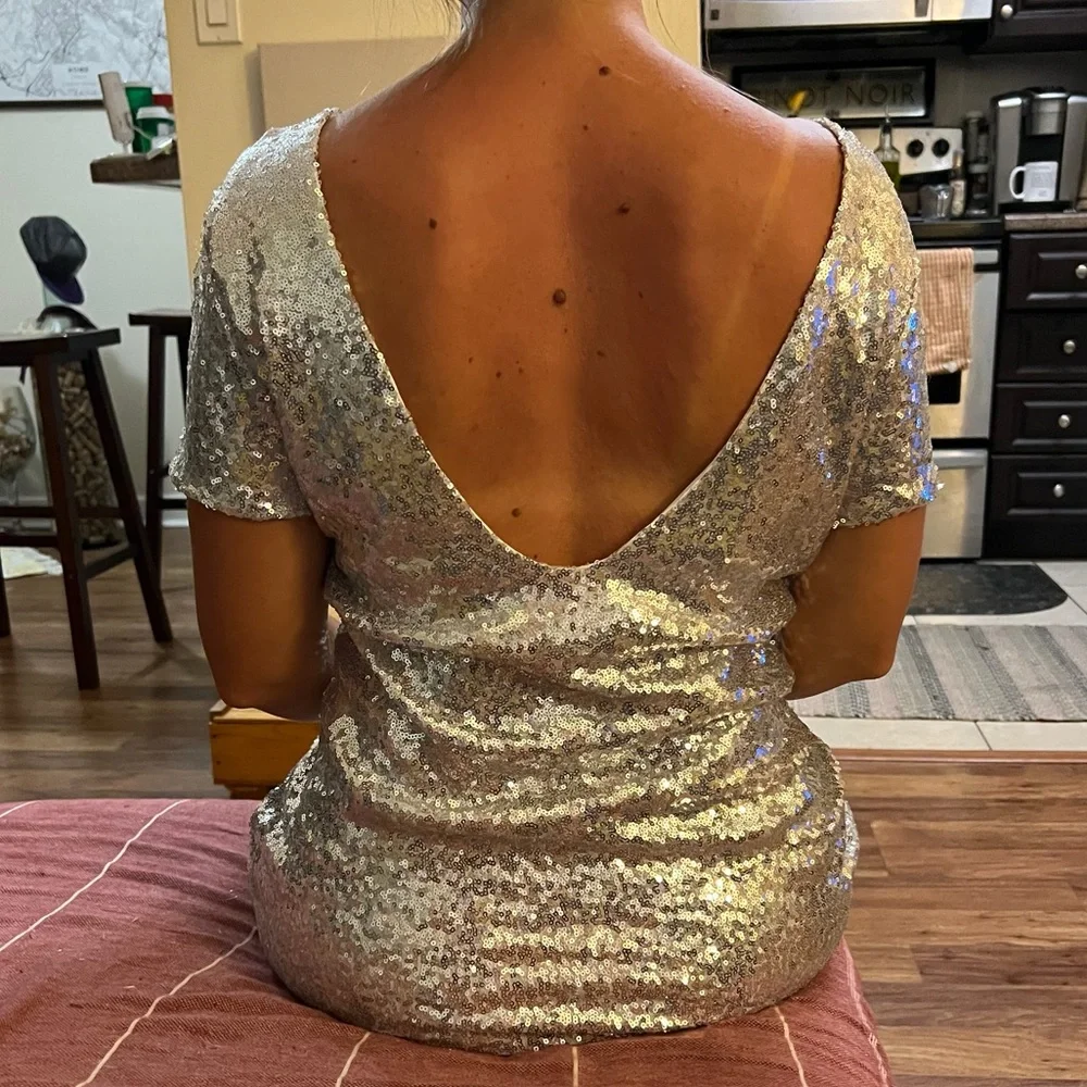 SOLD - Pink Lily Sequin NYE Dress - Picture 1 of 4